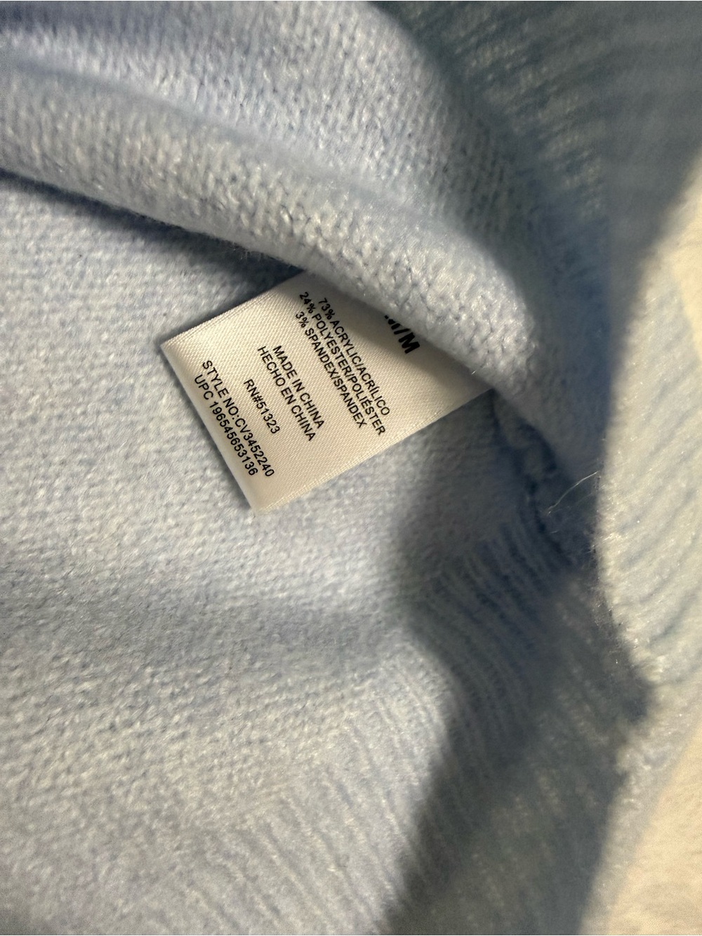 Vince Camuto Light Blue Crewneck Sweater Medium NWT MSRP 69 - Picture 6 of 7